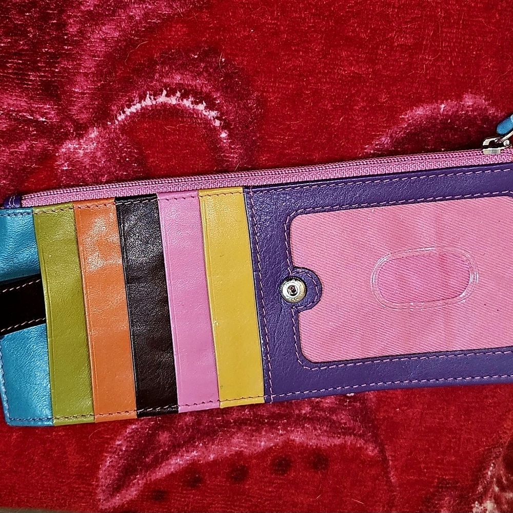 RFI Rainbow Genuine  Leather Flat Wallet - Picture 4 of 5